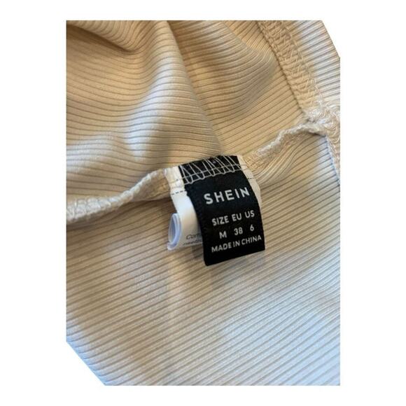 Shein Ribbed Cropped Tank Cream Size M - Picture 3 of 3